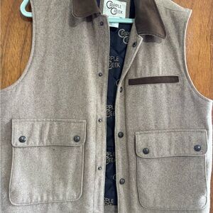 Cripple Creek Men's Tan Wool Vest